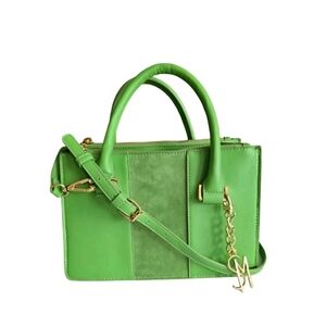 Steve Madden BGenna Satchel Lime Green Bag Faux Leather Y2K Crossbody Purse